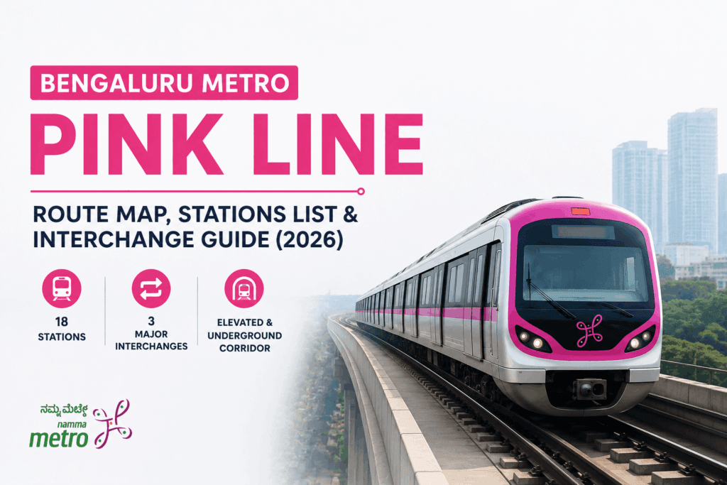 Bengaluru Metro Pink Line Route Map, Stations List &amp; Interchange Guide (2026)